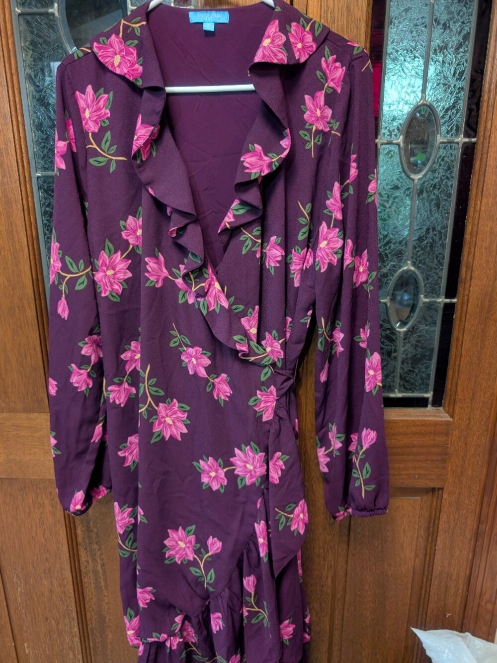 Womens Ruffle Midi Dress, size XLarge